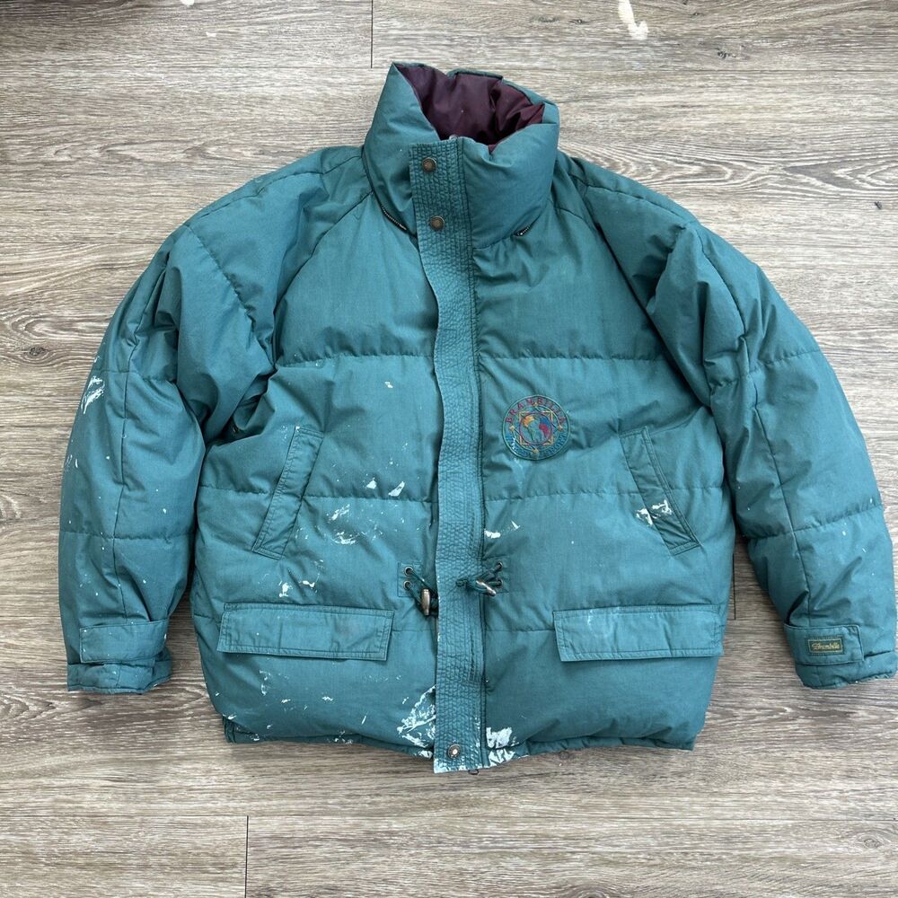 Brambilla Jacket Mens Medium World Sport Duck Down Puffer Coat Reversible Parka